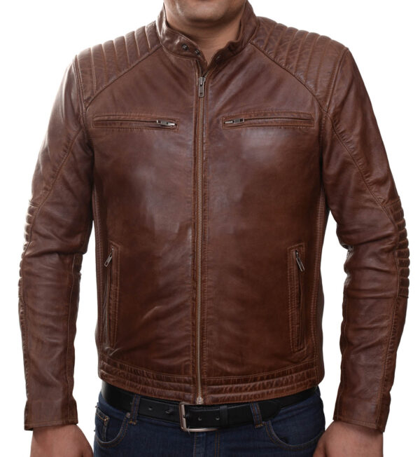 Kayzer Men’s Wax Leather Jacket ARIZONA - Image 3