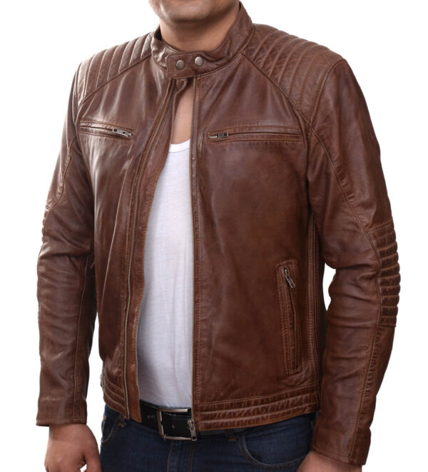 Kayzer Men’s Wax Leather Jacket ARIZONA