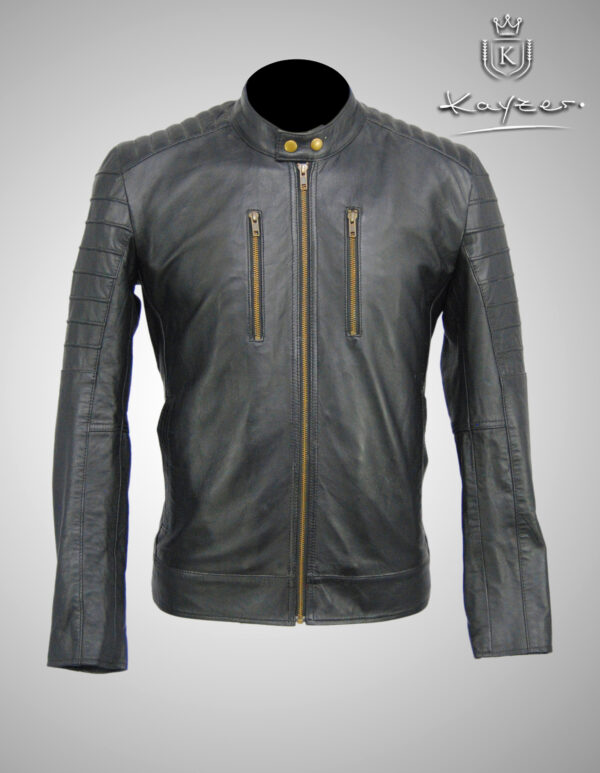 Kayzer Men's  Leather Jacket JERSEY - Image 6