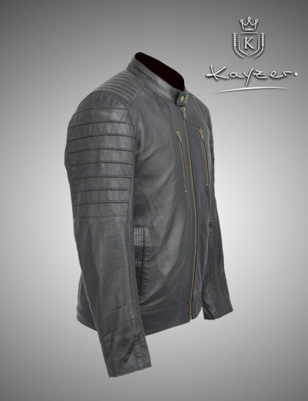 Kayzer Men's  Leather Jacket JERSEY - Image 7